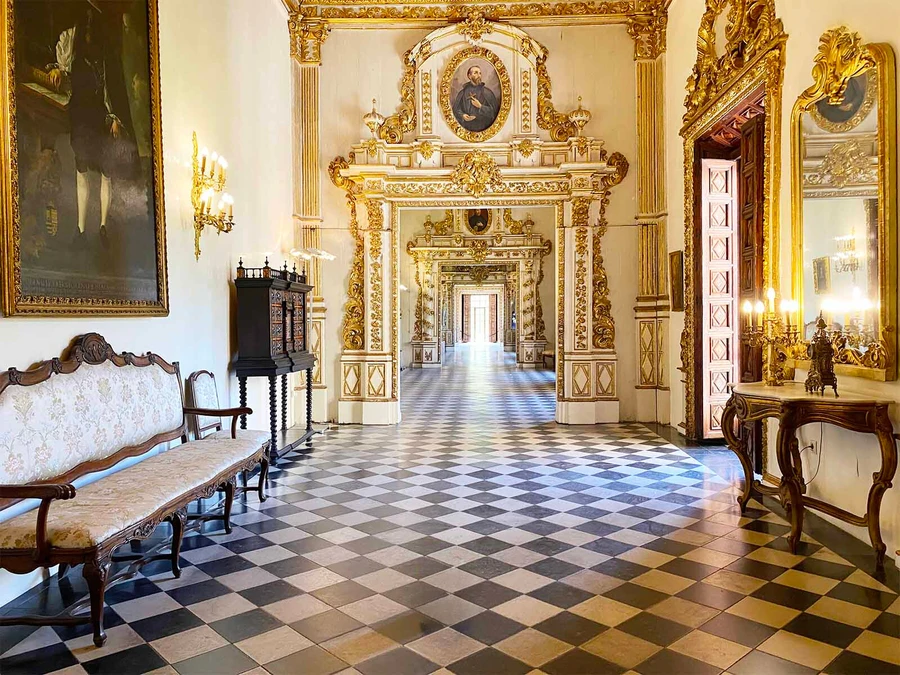 The Golden Gallery of the Ducal Palace of the Borgia in Gandia