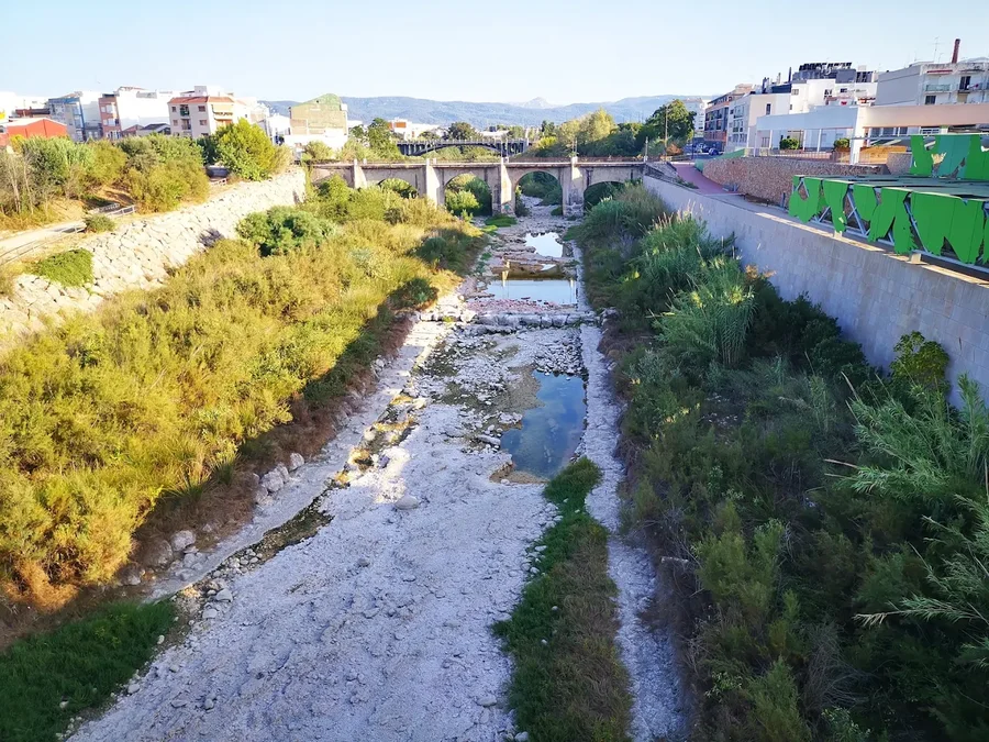 Serpis River with low flow